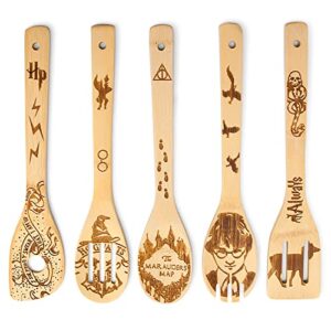 magic wooden spoons gifts for cooking – cool engraved kitchen utensils accessories set, bamboo cooking stuff for kitchen decor – perfect kitchen gifts for mother’s day wedding baking