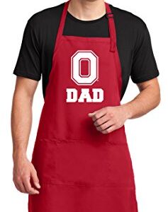 Broad Bay Large Ohio State Dad Mens Apron or OSU Buckeye Father Aprons