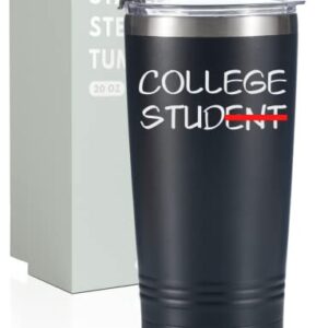 Onebttl Funny College Student Gifts Tumbler for Male, Funny School Student Gifts 20oz Stainless Steel Mug, Best gift for Christmas, Birthday, End of Year - College Stud