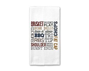 bbq king grilling towel | waffle weave dish towel | kitchen towel | men grilling gift | for him gift | dish towel | barbecue gift | mens kitchen gift
