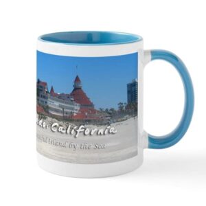 cafepress coronado, beautiful island by the sea mug ceramic coffee mug, tea cup 11 oz