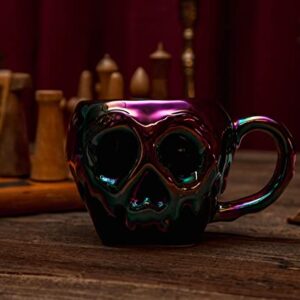 Disney Villains Evil Queen Poison Apple Iridescent Electroplated 3D Sculpted Ceramic Mug | Large 20-Ounce Coffee Cup