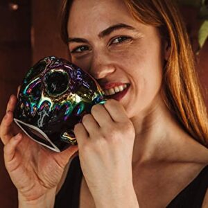 Disney Villains Evil Queen Poison Apple Iridescent Electroplated 3D Sculpted Ceramic Mug | Large 20-Ounce Coffee Cup