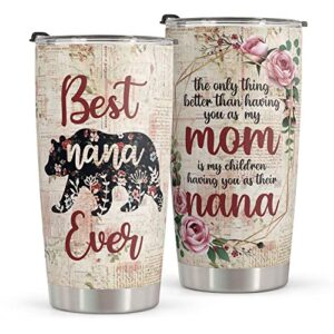 macorner mothers day gifts – birthday gifts for mom nana & mothers day gifts from daughter son – mom gifts christmas gifts for grandma – stainless steel bear tumbler 20oz gift for women – mom gifts