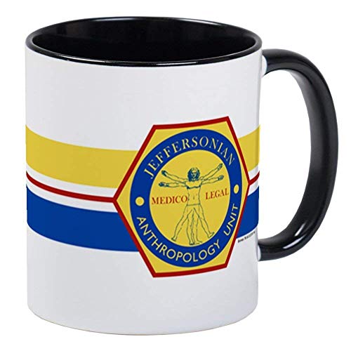 Bones Jeffersonian Anthropology Unit Fu Mug - Ceramic RINGER 11oz CoffeeTea Cup Present Stocking Stuffer One Pack SOM3Q0