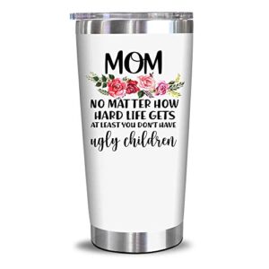 neweleven gifts for mom from daughter, son – mom gifts – birthday gifts for mom – best bday presents for mom, wife, women – funny birthday presents from daughter, son, husband – 20 oz wine tumbler