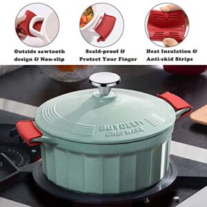 2 Pairs Silicone Pot Handle Holders,Hot Skillet Handle Covers,Anti-Slip Silicone Cast Iron Pans Handles,Pan Lids Dutch Ovens Baking Sheets Casserole Cookware