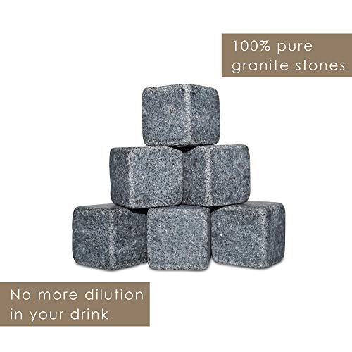 Whiskey Stones – 9 Whiskey Rocks Whiskey Gifts for Men for Scotch, Whiskey, Bourbon, Tequila, Vodka, Rum, Wine