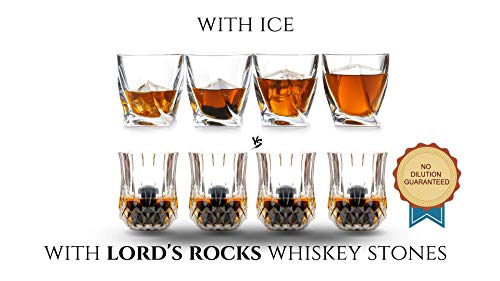 Whiskey Stones – 9 Whiskey Rocks Whiskey Gifts for Men for Scotch, Whiskey, Bourbon, Tequila, Vodka, Rum, Wine