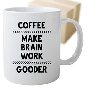 coffee mug coffee make brain work gooder tea family birthday 220071