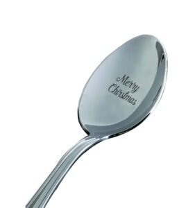 engraved spoon gift – merry christmas for bff | winter gift for husband / father from daughter | gifts for coffee lovers| long distance relationship / co-workers / friends / family / colleague gifts