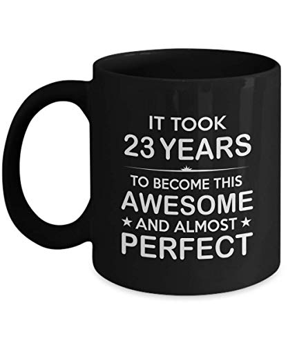 23rd Birthday Ideas For Men Women Him Her | Gifts For 23 Years Old Bday Party For Boys Girls Kids Grandson | 2000 Awesome | 11oz Black Coffee Mug D92-23