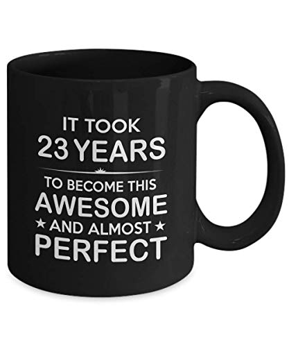 23rd Birthday Ideas For Men Women Him Her | Gifts For 23 Years Old Bday Party For Boys Girls Kids Grandson | 2000 Awesome | 11oz Black Coffee Mug D92-23