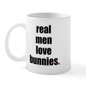 cafepress real men love bunnies mug ceramic coffee mug, tea cup 11 oz