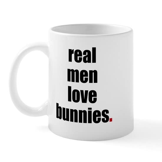 CafePress Real Men Love Bunnies Mug Ceramic Coffee Mug, Tea Cup 11 oz