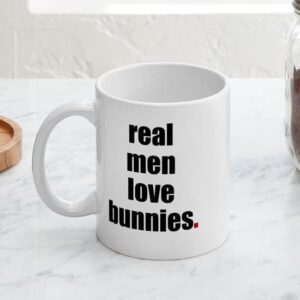 CafePress Real Men Love Bunnies Mug Ceramic Coffee Mug, Tea Cup 11 oz