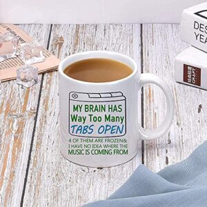 FATTEMD My Brain Has Way Too Many Tabs Open 4 Of Them Are Frozen - 11 OZ Funny Coffee Mugs