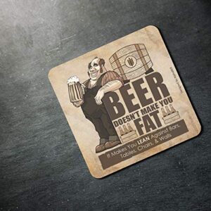 Funny Coasters for Drinks, 8 Set Coasters Cork Base, Beer Coasters for Drinks Funny, Bar Coasters Funny Ideal for Man Cave, Coasters with Sayings, Funny Coasters, Housewarming Gift for Beer Lovers