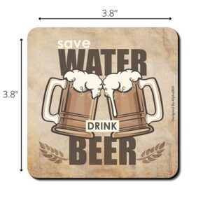 Funny Coasters for Drinks, 8 Set Coasters Cork Base, Beer Coasters for Drinks Funny, Bar Coasters Funny Ideal for Man Cave, Coasters with Sayings, Funny Coasters, Housewarming Gift for Beer Lovers