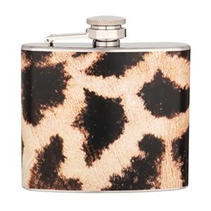 leopard print 5 oz. stainless steel flask