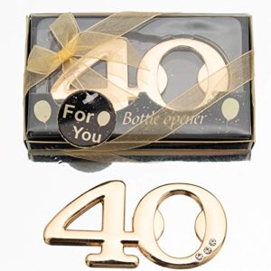 24PCS Latest 40 Bottle Openers for 40th Birthday Party Favors or 40th Wedding Anniversary Party Gifts 40th Birthday Party Gifts Souvenirs Decorations for Guests