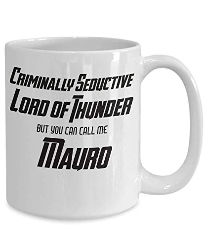 Mauro Coffee Mug Lord of Thunder Funny Gift Ideas Mens First Name Husband Dad Son Brother
