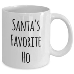 Agriism Santa's Favorite Ho Ho Ho Coffee Mug Funny Christmas Coffee Mugs Funny Christmas Gag Gifts Funny Santa Mug Stocking Stuffer