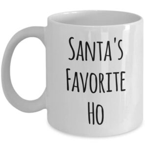 Agriism Santa's Favorite Ho Ho Ho Coffee Mug Funny Christmas Coffee Mugs Funny Christmas Gag Gifts Funny Santa Mug Stocking Stuffer