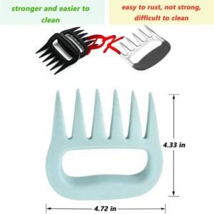 Meat Claws for Shredding，BBQ Meat Shredder Claws,Meat Claws for Shredding Pulled Pork, Chicken, Turkey, and Beef- Handling & Carving Food，Easily Lift, Handle, Shred, and Cut Meats (light blue)