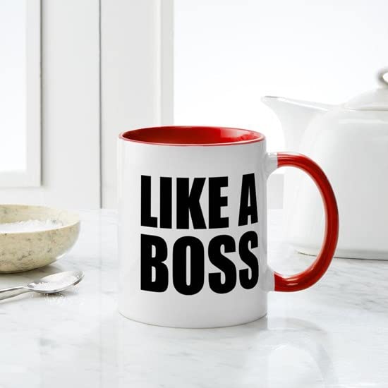 CafePress Like A Boss Mug Ceramic Coffee Mug, Tea Cup 11 oz