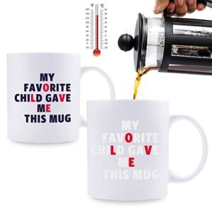 Best Mom & Dad Birthday Gifts - Funny Mother’s Day Gifts, Christmas Gifts for Women & Men, Heat Changing Mug for Grandpa & Grandma, 11oz Coffee Mugs for Mom, Dad, Grandfather, Grandmother, Him, Her