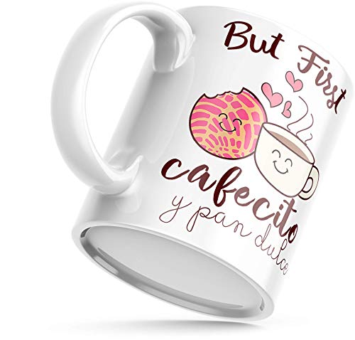 Happy Mothers Day Mug - Spanish Coffee and Conchas Pun Mama Cute Mother's Day Gift For Latina Mom Coffee Mug 11oz