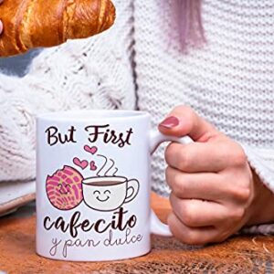 Happy Mothers Day Mug - Spanish Coffee and Conchas Pun Mama Cute Mother's Day Gift For Latina Mom Coffee Mug 11oz