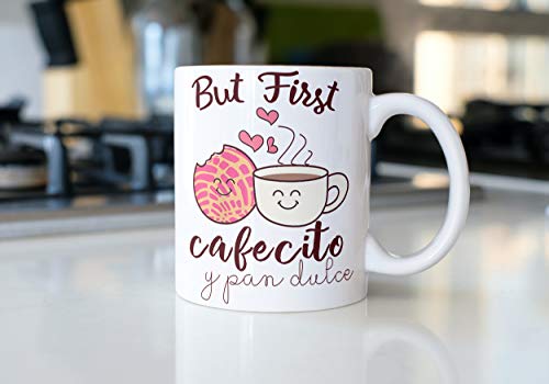 Happy Mothers Day Mug - Spanish Coffee and Conchas Pun Mama Cute Mother's Day Gift For Latina Mom Coffee Mug 11oz