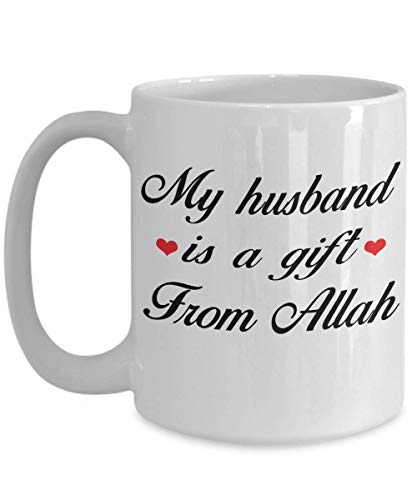 Islam Wedding Coffee Mug - My Husband Is A Gift From Allah Gift Idea For Muslim Arabian Quran Believe Groom Man Spouse Boyfriend Birthday Frie