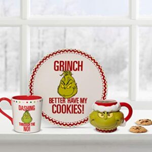 Department 56 Dr. Seuss The Grinch Dashing Through The No Coffee Mug, 1 Count (Pack of 1), Multicolor