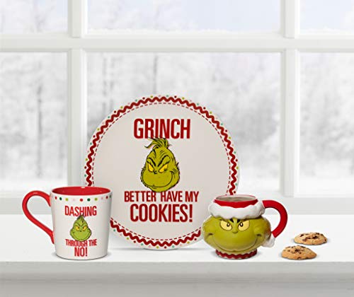 Department 56 Dr. Seuss The Grinch Dashing Through The No Coffee Mug, 1 Count (Pack of 1), Multicolor