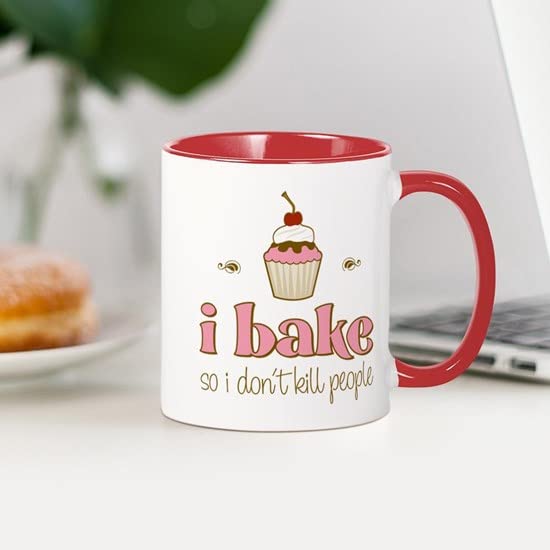 CafePress I Bake So I Don't Kill People Mug Ceramic Coffee Mug, Tea Cup 11 oz