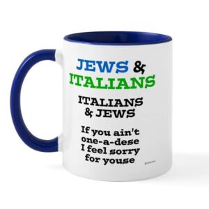 cafepress jews and italians mug ceramic coffee mug, tea cup 11 oz