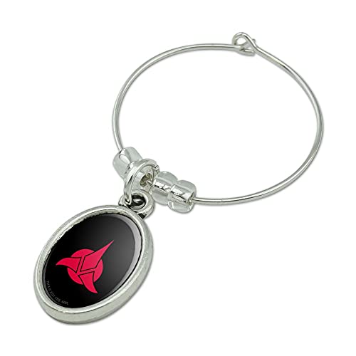 Star Trek Klingon Shield Wine Glass Oval Charm Drink Marker