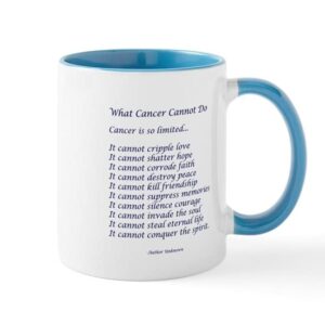 cafepress what cancer cannot do poem mug ceramic coffee mug, tea cup 11 oz