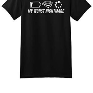 My Worst Nightmare, Funny T Shirt for Men, Gaming WiFi Loading Humor Joke Gifts for Teenage Boys T-Shirt Black