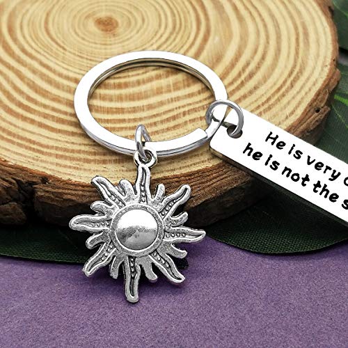 Vadaka Encouragement Gift Jewelry Inspirational Keychain for Women Men Best Friend Gift Friendship Jewelry He is Very Dreamy But He is Not The Sun You are Keyring Birthday Christmas Graduation Gifts