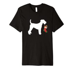 welsh terrier christmas stocking stuffer dog premium t-shirt