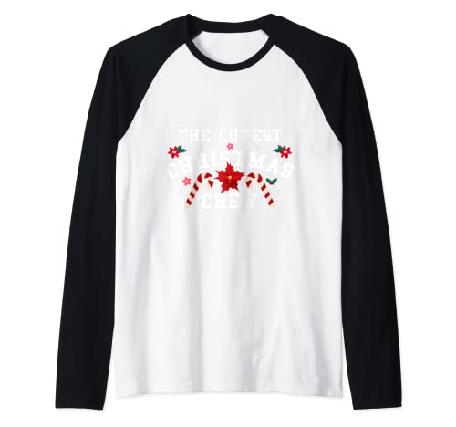 The Cutest Christmas Crew Funny Christmas Stocking Stuffer Raglan Baseball Tee