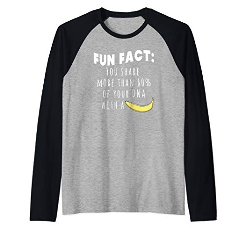 Funny DNA and Bananas T-shirt Science Humor Raglan Baseball Tee