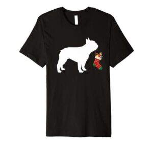 bulldog christmas stocking stuffer dog premium t-shirt