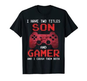 funny gamer vintage video games son boys teens brother t-shirt