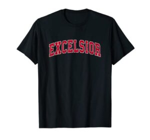 excelsior minnesota mn vintage sports design red design t-shirt