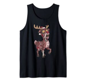 zombie reindeer christmas stocking stuffer gift tank top